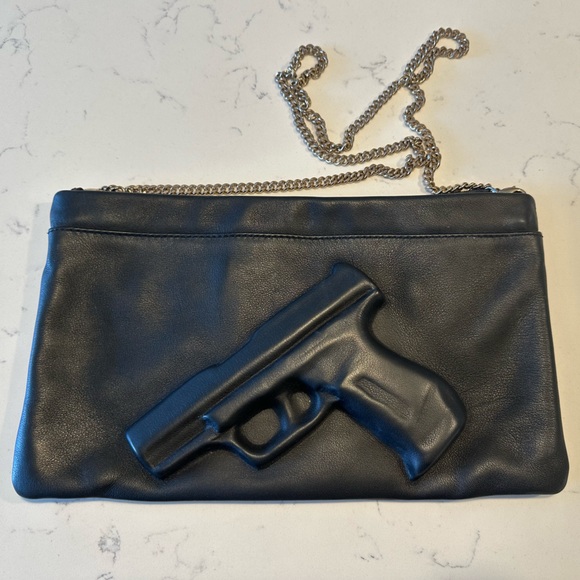 Vlieger & Vandam Bags Vlieger Vandam Embossed Gun Bag With Silver